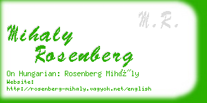 mihaly rosenberg business card